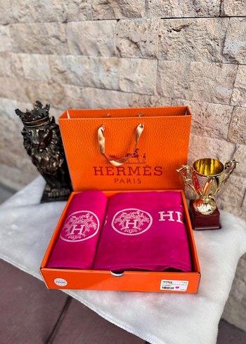 Hermes Paris Pembe Desenli Bohem Plaj Havlusu