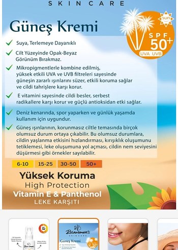 Rosamans SPF 50+ Yüksek Koruma Güneş Kremi 100 ml - Görsel 2