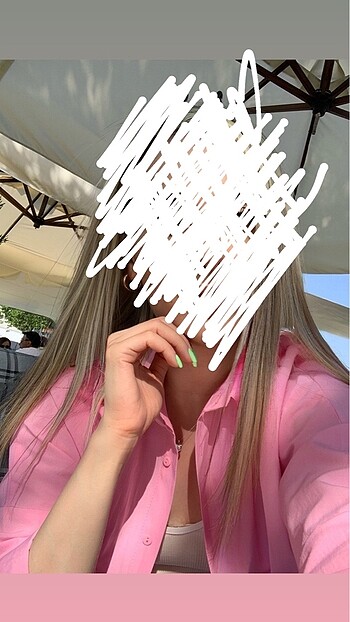 Pembe oversize gömlek