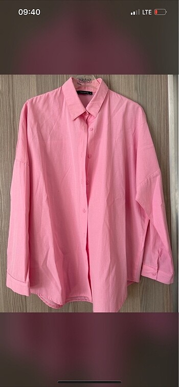 Trendyol & Milla Pembe oversize gömlek