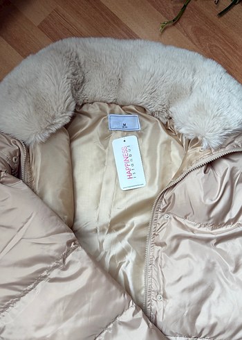 Bej  Kadın Kışlık Mont - Görsel 4