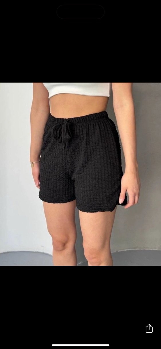 Kadın Siyah şort - Görsel 3