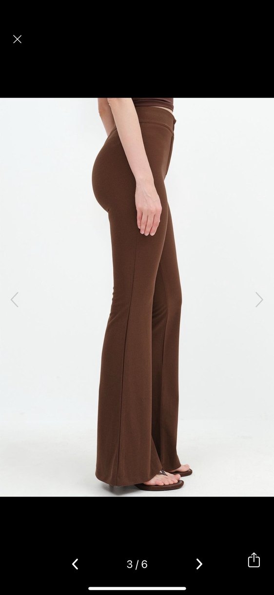 Kadın Kahverengi Regular Fit Kumaş Pantolon - Görsel 3