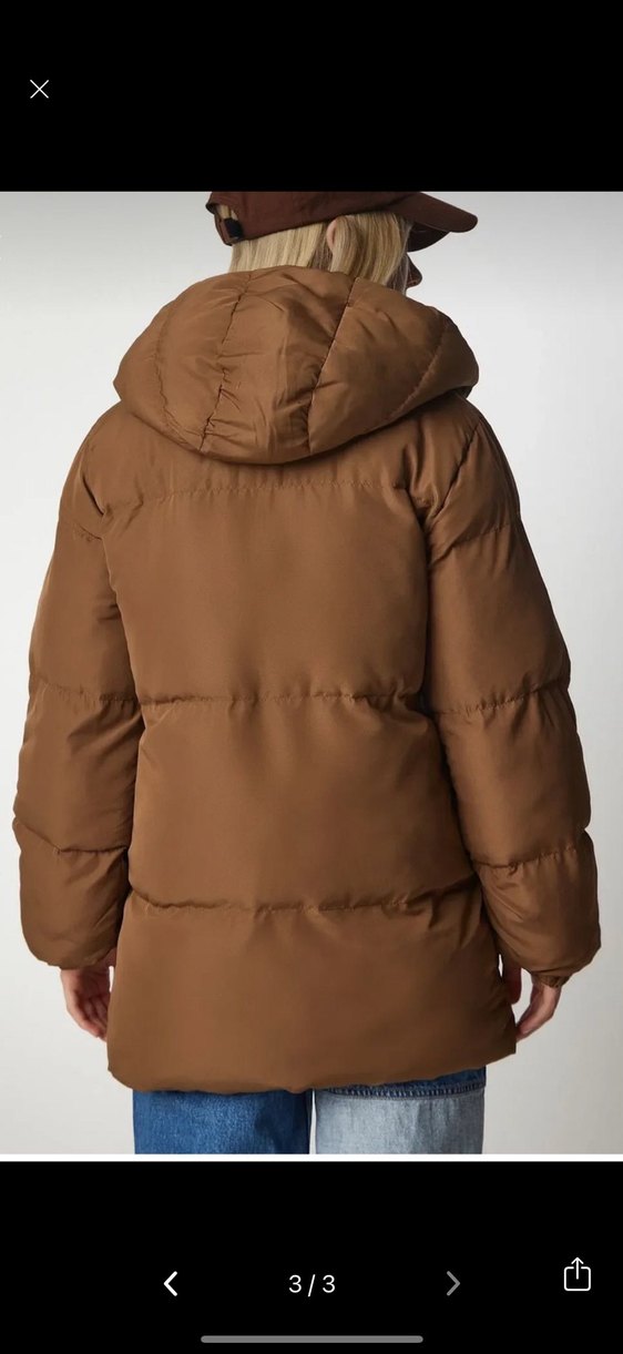 Kadın Kahverengi  Kışlık Mont - Görsel 3