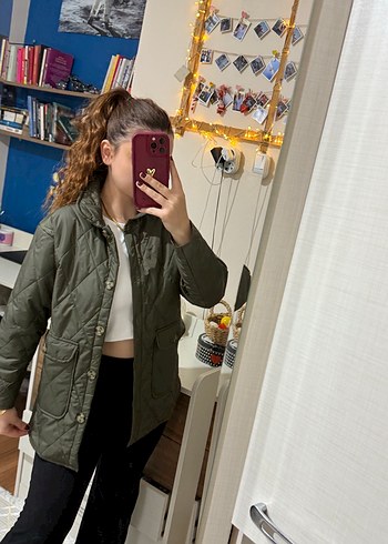 Düğmeli Haki Kadın kopitone Ceket - Görsel 5