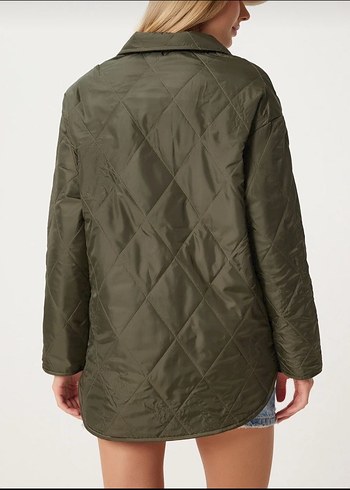 Düğmeli Haki Kadın kopitone Ceket - Görsel 4