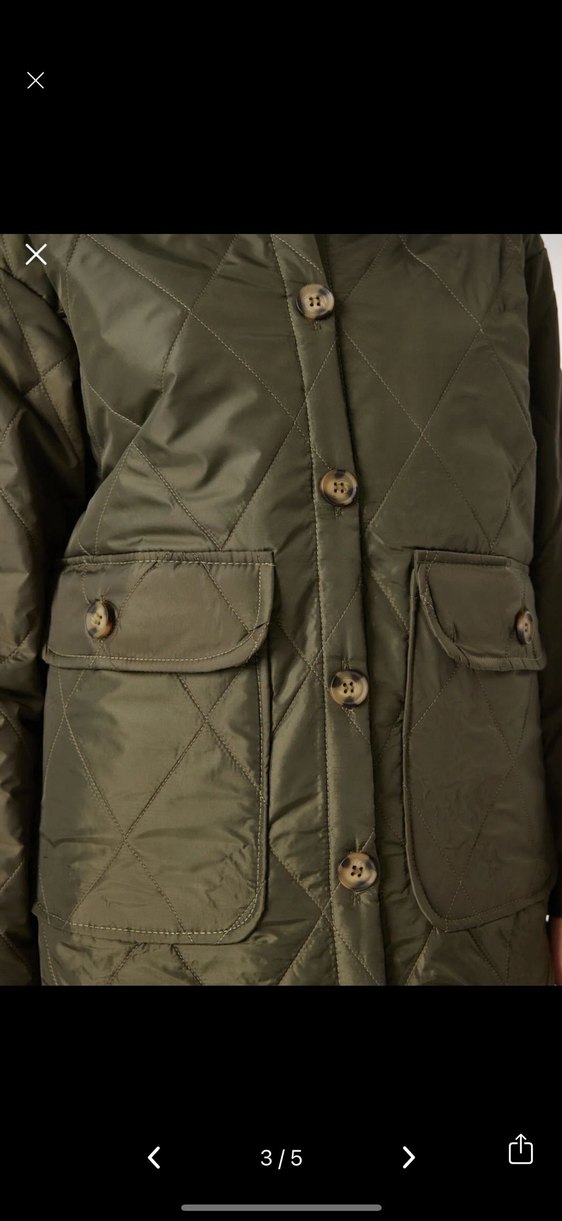 Düğmeli Haki Kadın kopitone Ceket - Görsel 3