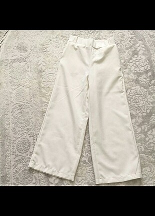 Beyaz culotte pantolon