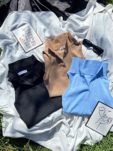 Polo yaka basic bluz