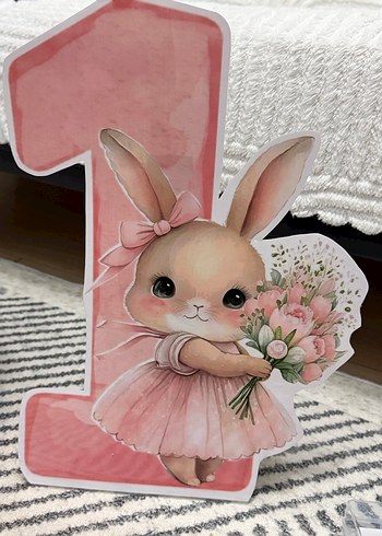 Pembe Tavşan ve Mantar Figürleri - Görsel 3