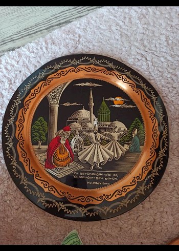 Hz. Mevlana Temalı Bakır duvar süsü