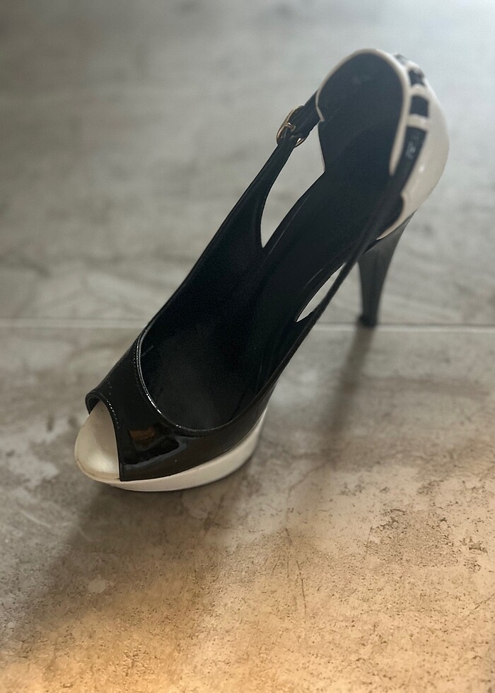 Siyah,beyaz şık platform - Görsel 4