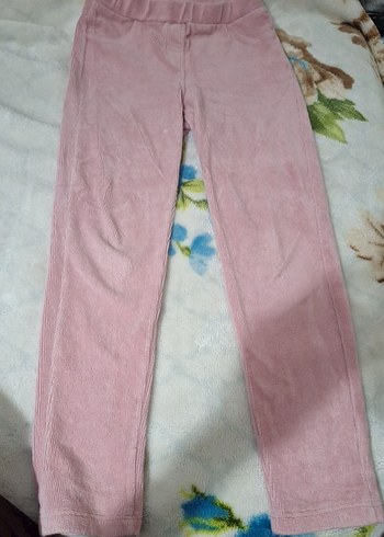 Kız Çocuk Pembe Elastik Bel Tayt