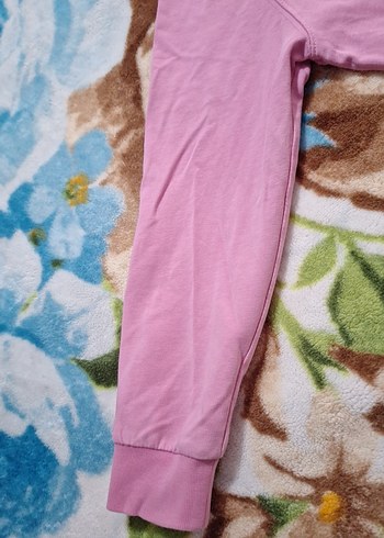 6 Yaş Beden Kız Çocuk Pembe Uzun Kollu Sweatshirt