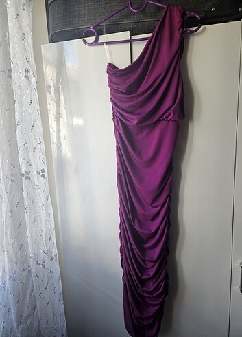 Zara Midi büzgülü elbise
