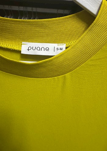 Puane Sarı Fermuarlı Uzun Kollu Sweatshirt