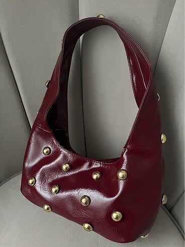 Bordo zara gold tokalı kadın çanta