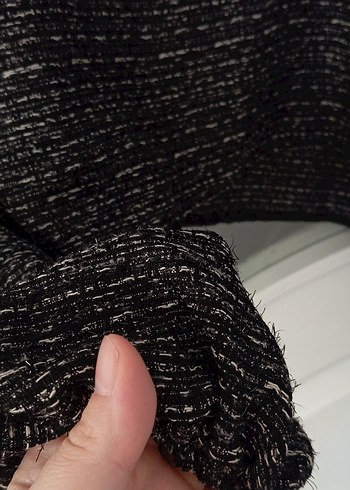 Siyah Örgü Kadın Etekli Takım Elbise - Görsel 2