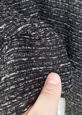 Siyah Örgü Kadın Etekli Takım Elbise - Görsel 3