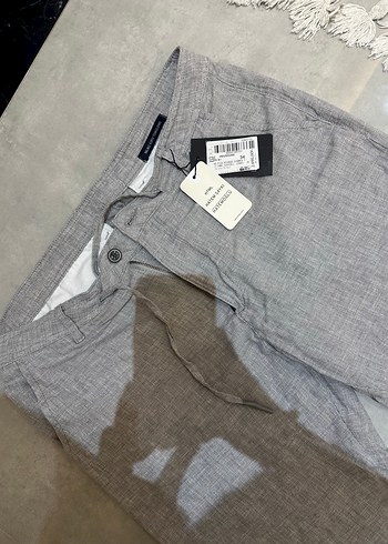 Hatemoğlu Gri Keten Erkek Rahat Kesim Pantolon - Görsel 2