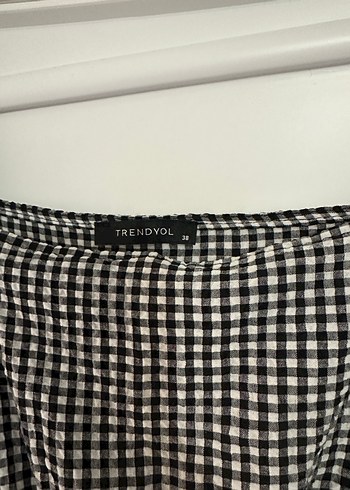 Milla Siyah Beyaz Kareli Mini Elbise - Görsel 3