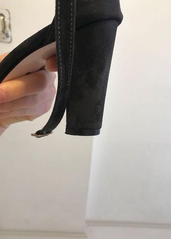 Kadın Siyah Topuklu Kemerli Ayakkabı - Görsel 3