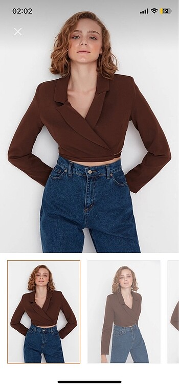 Trendyol milla crop blazer ceket