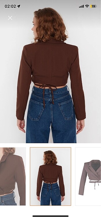 s Beden Trendyol milla crop blazer ceket