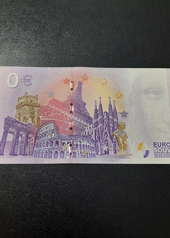 Mor Temalı 0 Euro Hatıra Banknotu