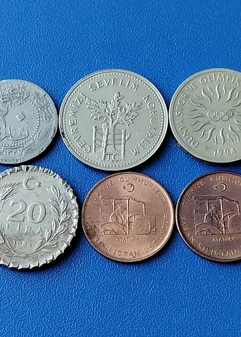 6 adet hatıra para