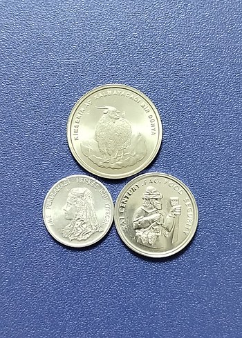 3 adet hatıra para