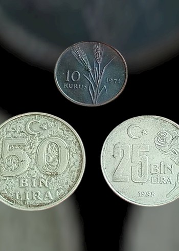3 Adet hatıra koleksiyon parası