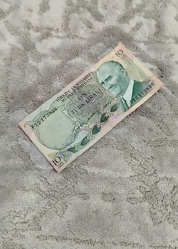 Gri 10 Türk Lirası Banknotu