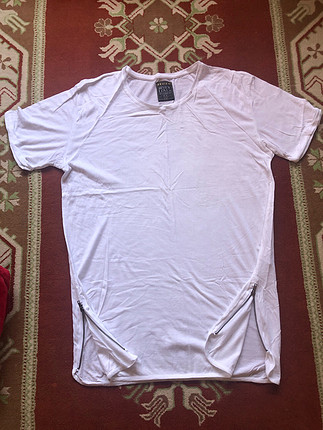 Diğer Salaş beyaz fermuar detaylı t shirt