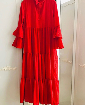 38 beden kırmızı elbise 