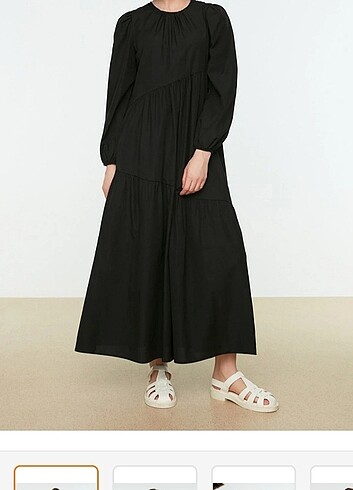xs Beden siyah Renk Trendyol Modest elbise 