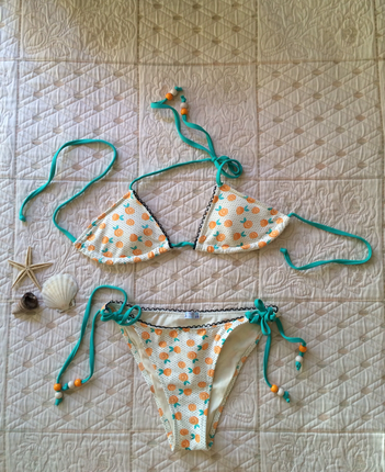 Portakal desenli bikini