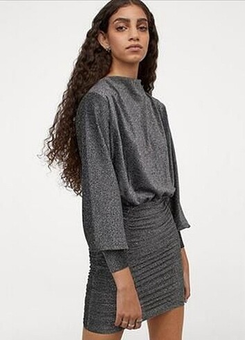 s Beden gri Renk H&M elbise