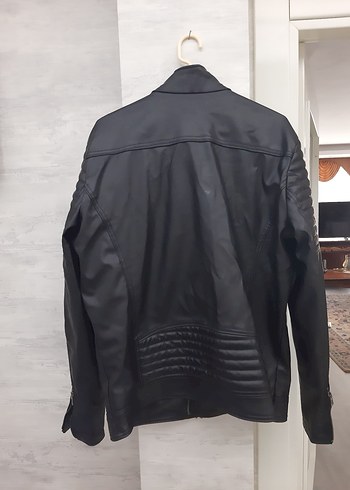 xxl Beden siyah Renk Siyah Deri Biker Ceket
