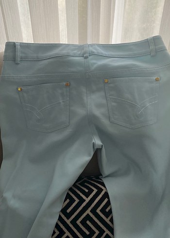 38 Beden mavi Renk Mavi Kadın Regular Fit Kumaş Pantolon