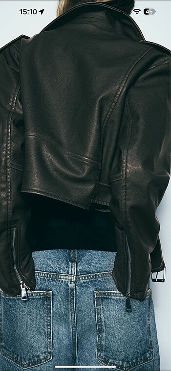 m Beden Zara deri biker ceket
