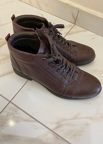 Fermuarlı Kahverengi Deri Erkek Bot - Görsel 5