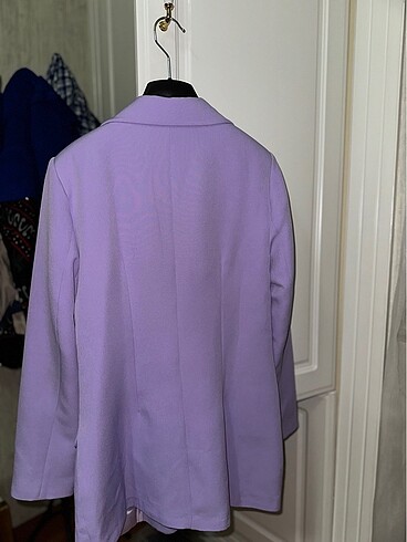 s Beden mor Renk Mor Blazer