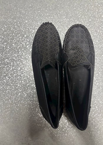 40 Beden siyah Renk Klasik Siyah Deri Loafer kadın Ayakkabı