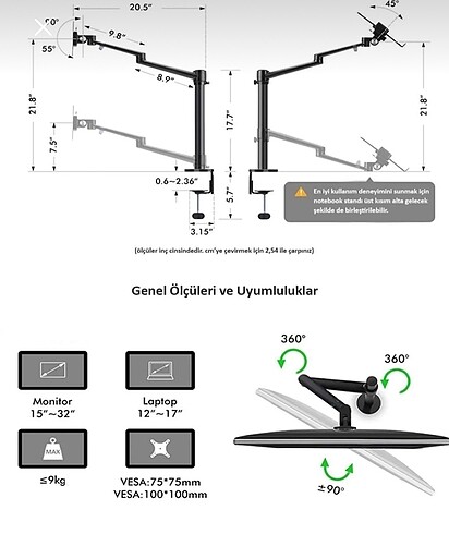 Çift monitör ve laptoptutacağı - Görsel 6