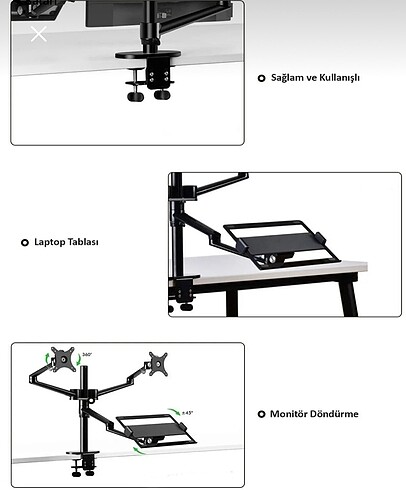 Çift monitör ve laptoptutacağı - Görsel 8