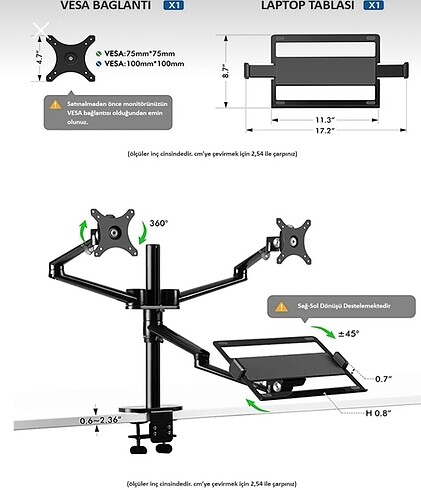 Çift monitör ve laptoptutacağı - Görsel 7