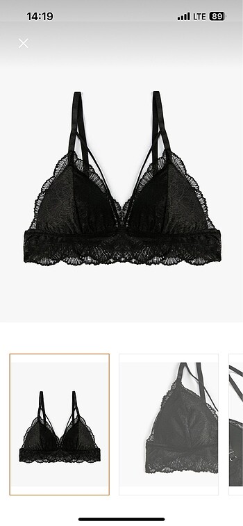 Koton siyah bralet