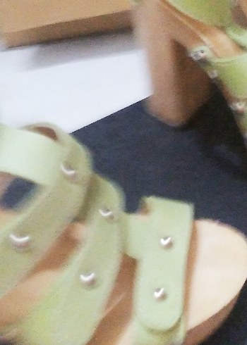 38 Beden yeşil Renk Hakiki deri Yeşil Tokalı platform topuk kadın ayakkabı