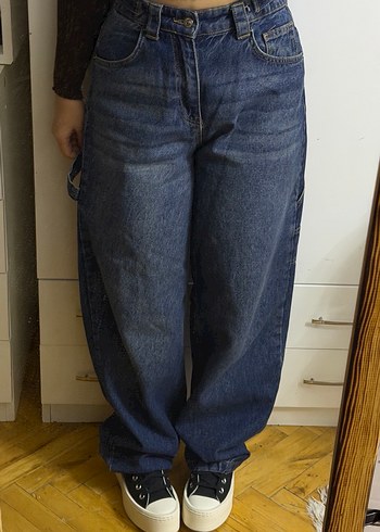 Lacivert Baggy Jean - Görsel 2